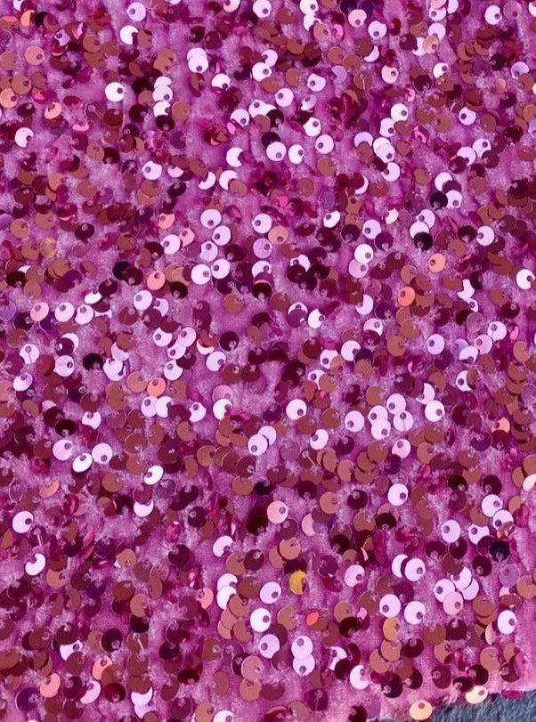 Pink Sequin on Velvet - Image 3