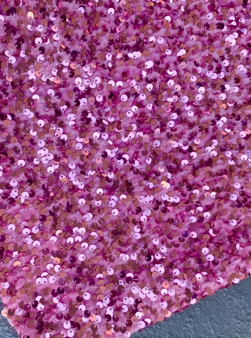 Pink Sequin on Velvet - Image 4
