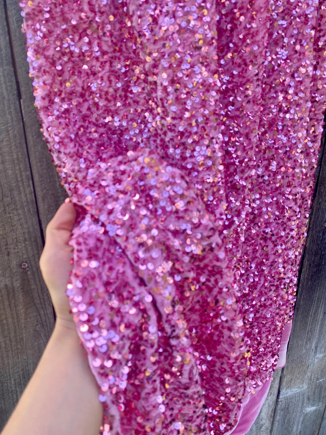 Pink Sequin on Velvet - Image 5