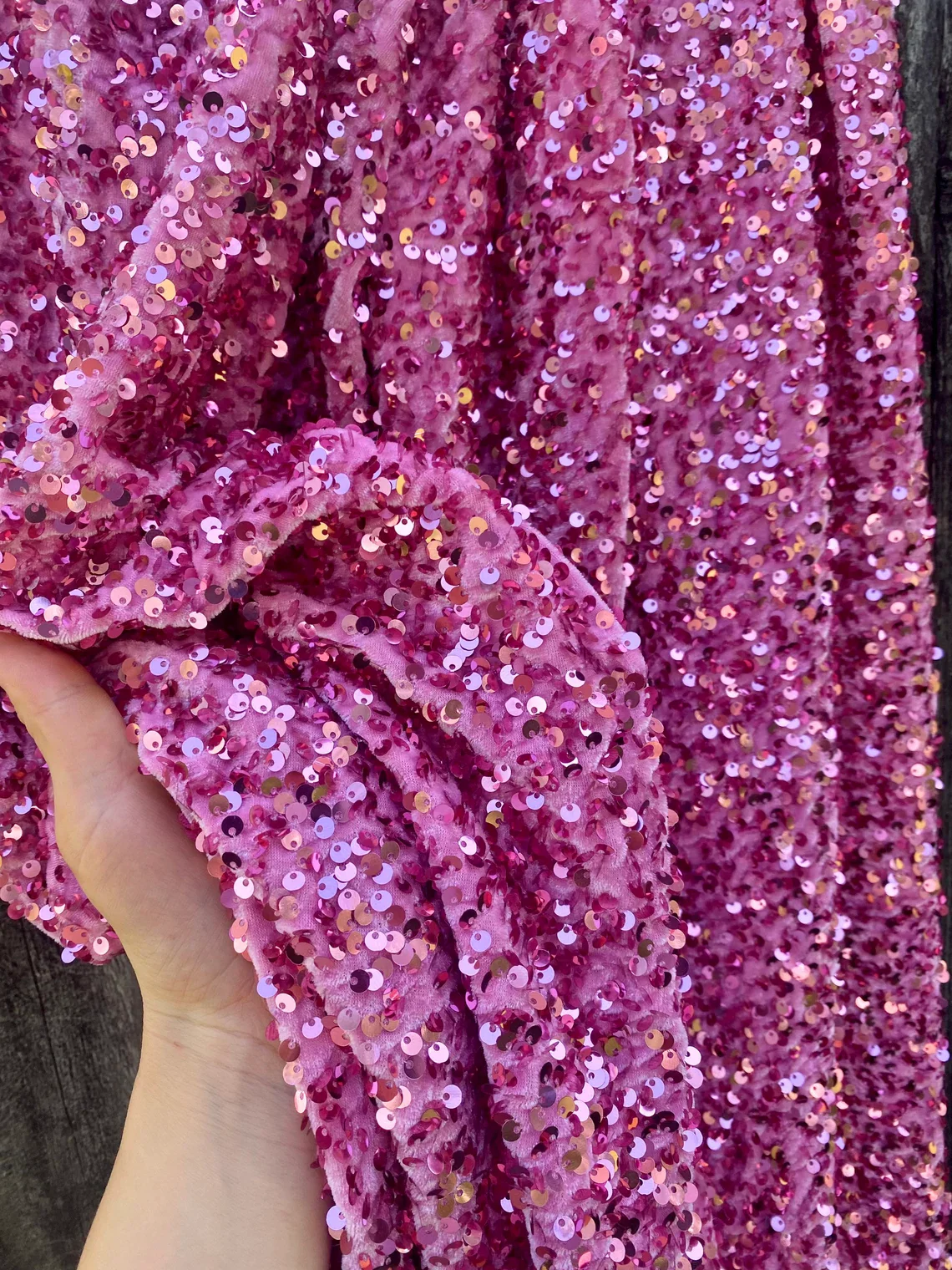 Pink Sequin on Velvet - Image 7