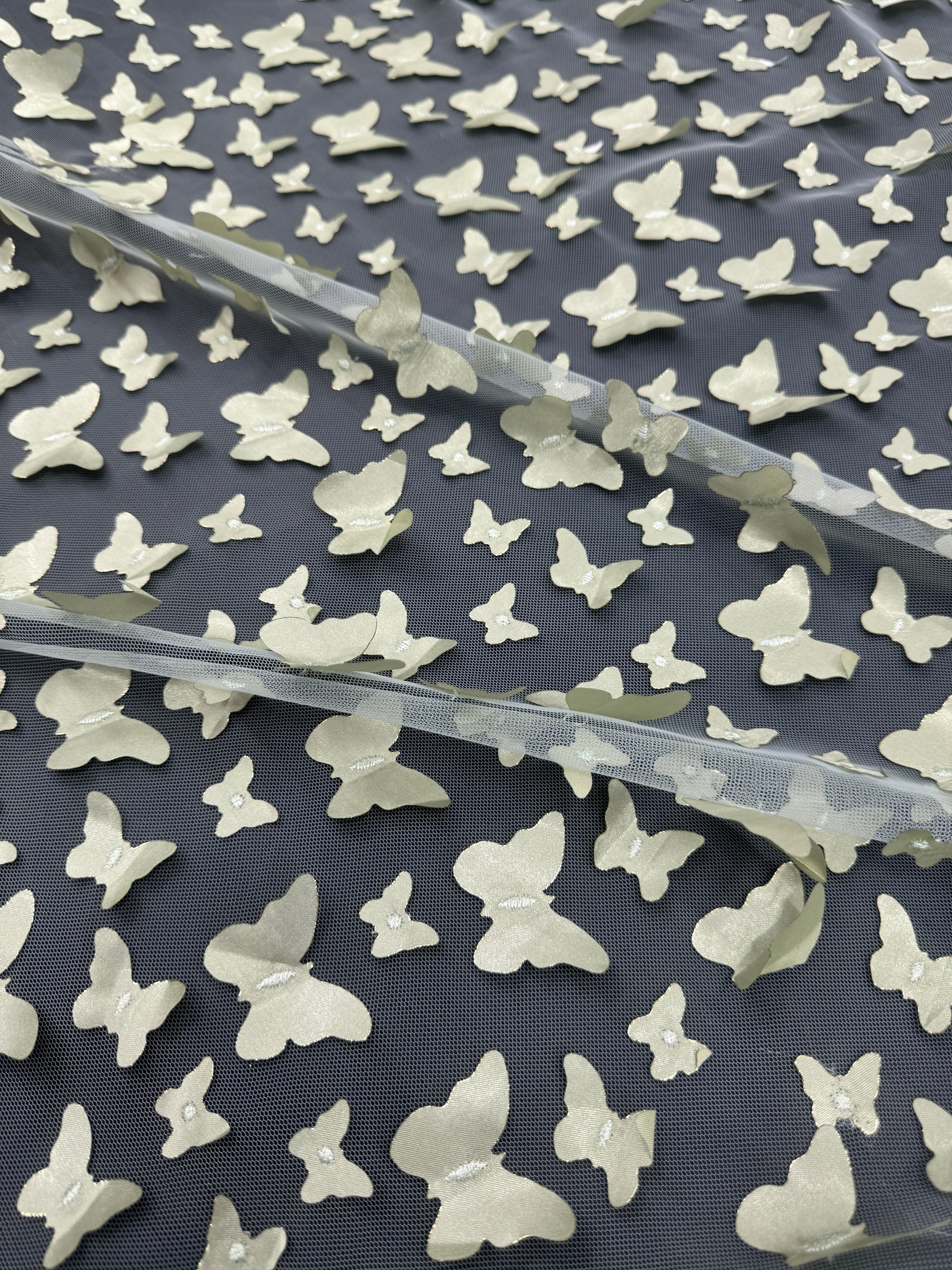 Pistachio 3D Butterfly Lace