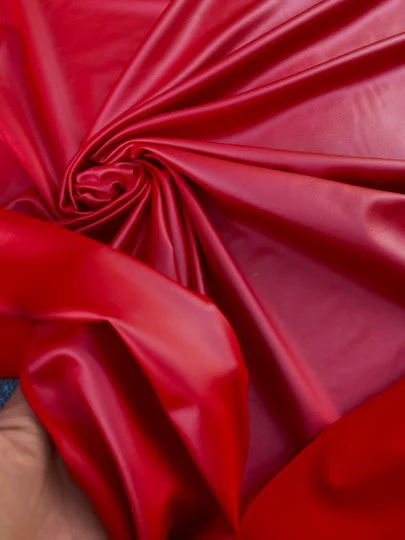 Red 4 Way Stretch Faux Pleather - Image 3