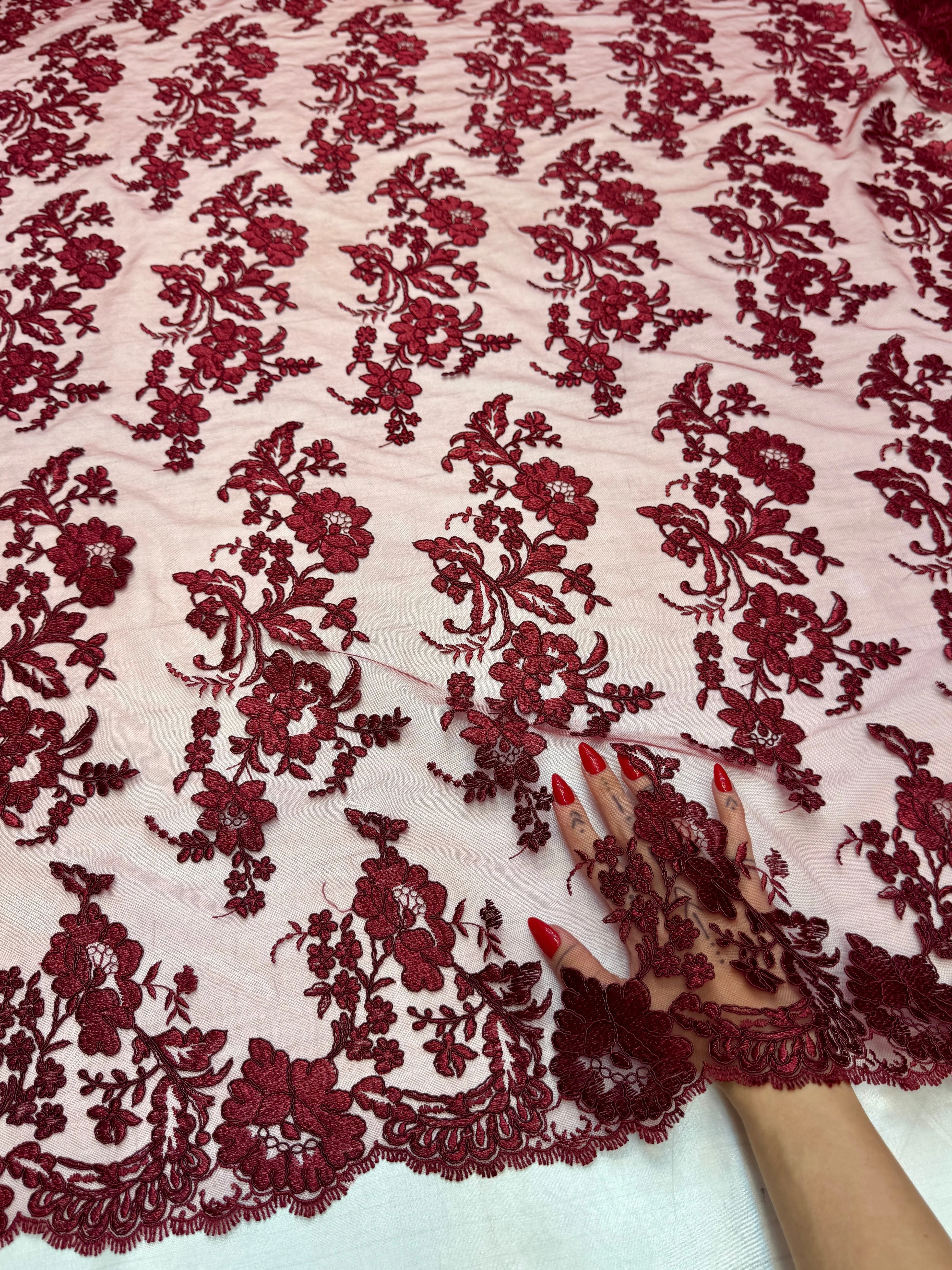 Romantic Bloom Embroidered Mesh Lace - Image 12