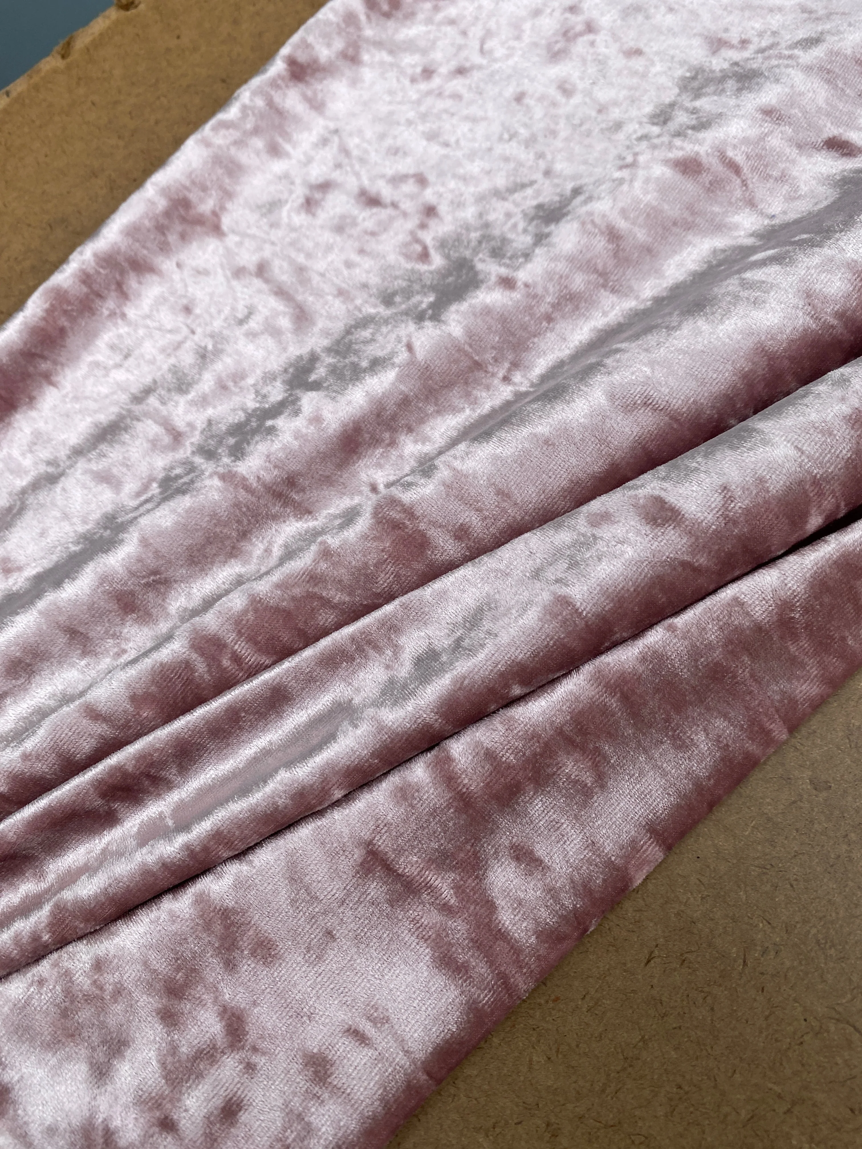 Rose Stretch Crushed Velvet - Image 2