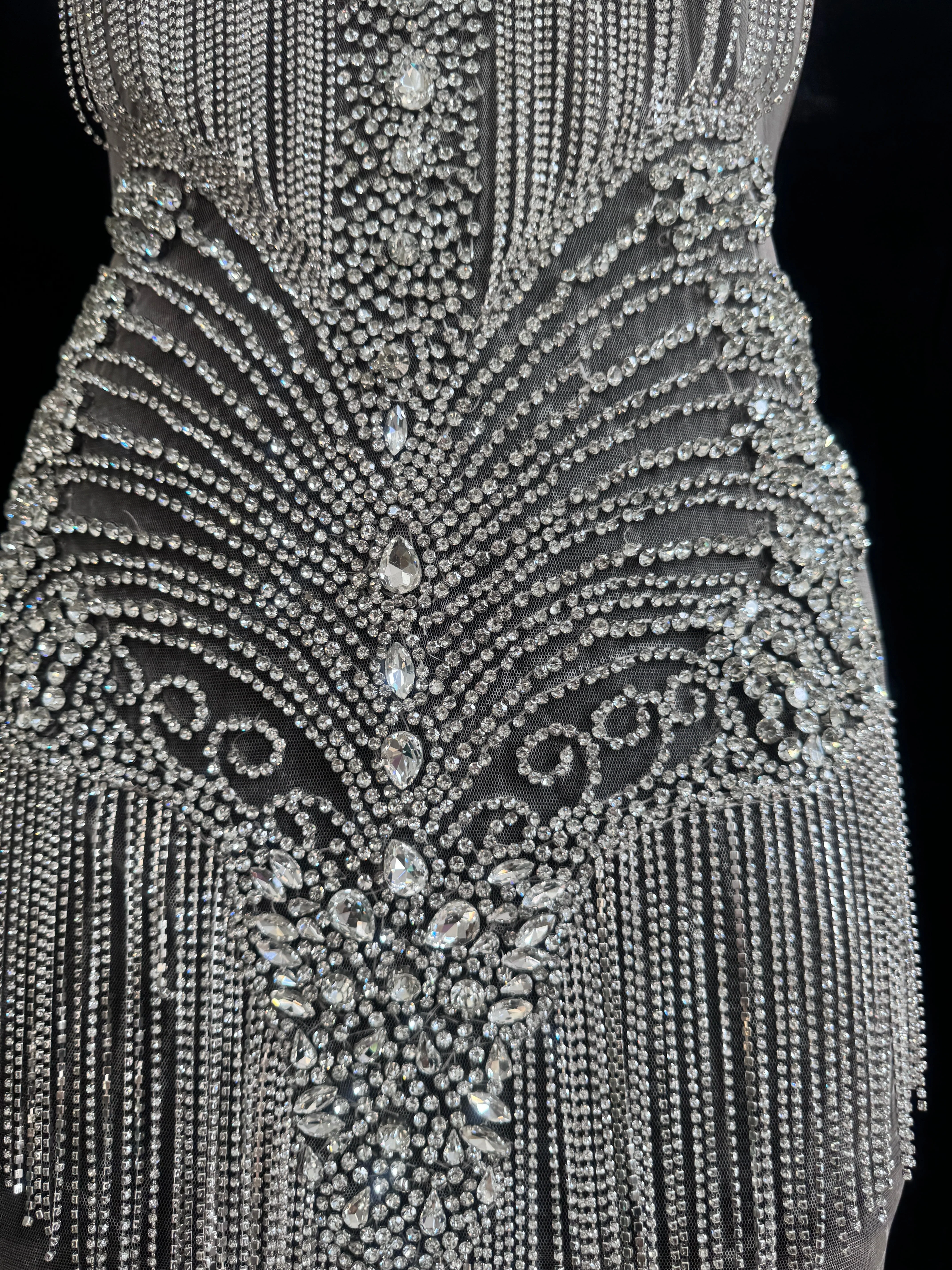 Rosie Silver Rhinestone Bodice Applique - Image 6