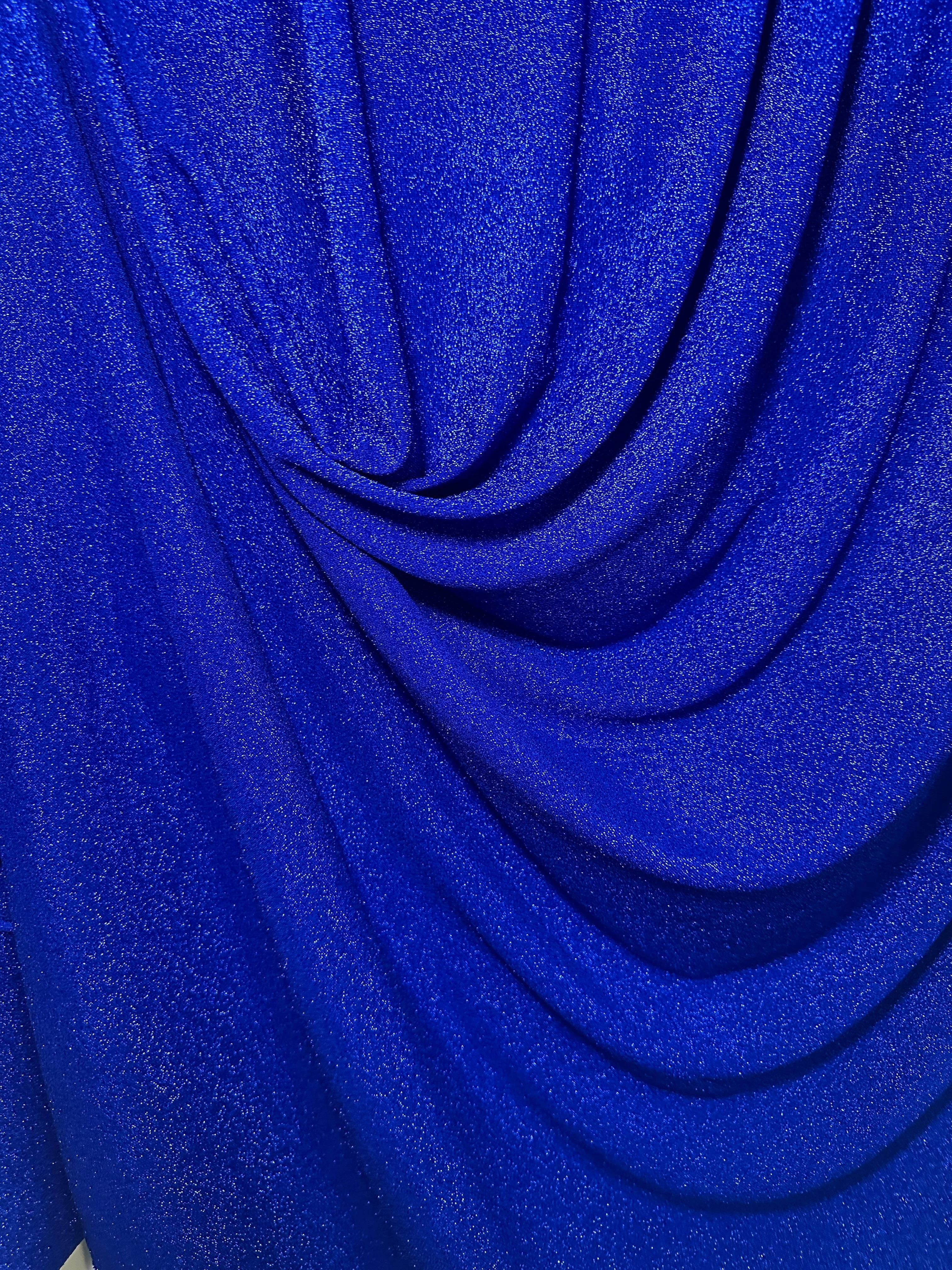 Royal Blue Spandex Lurex Knit