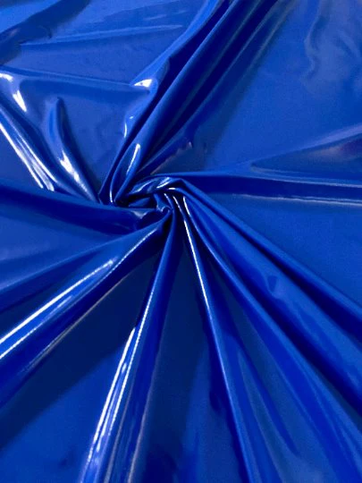 Royal Blue Glossy Stretch Patent Leather/Latex - Image 2