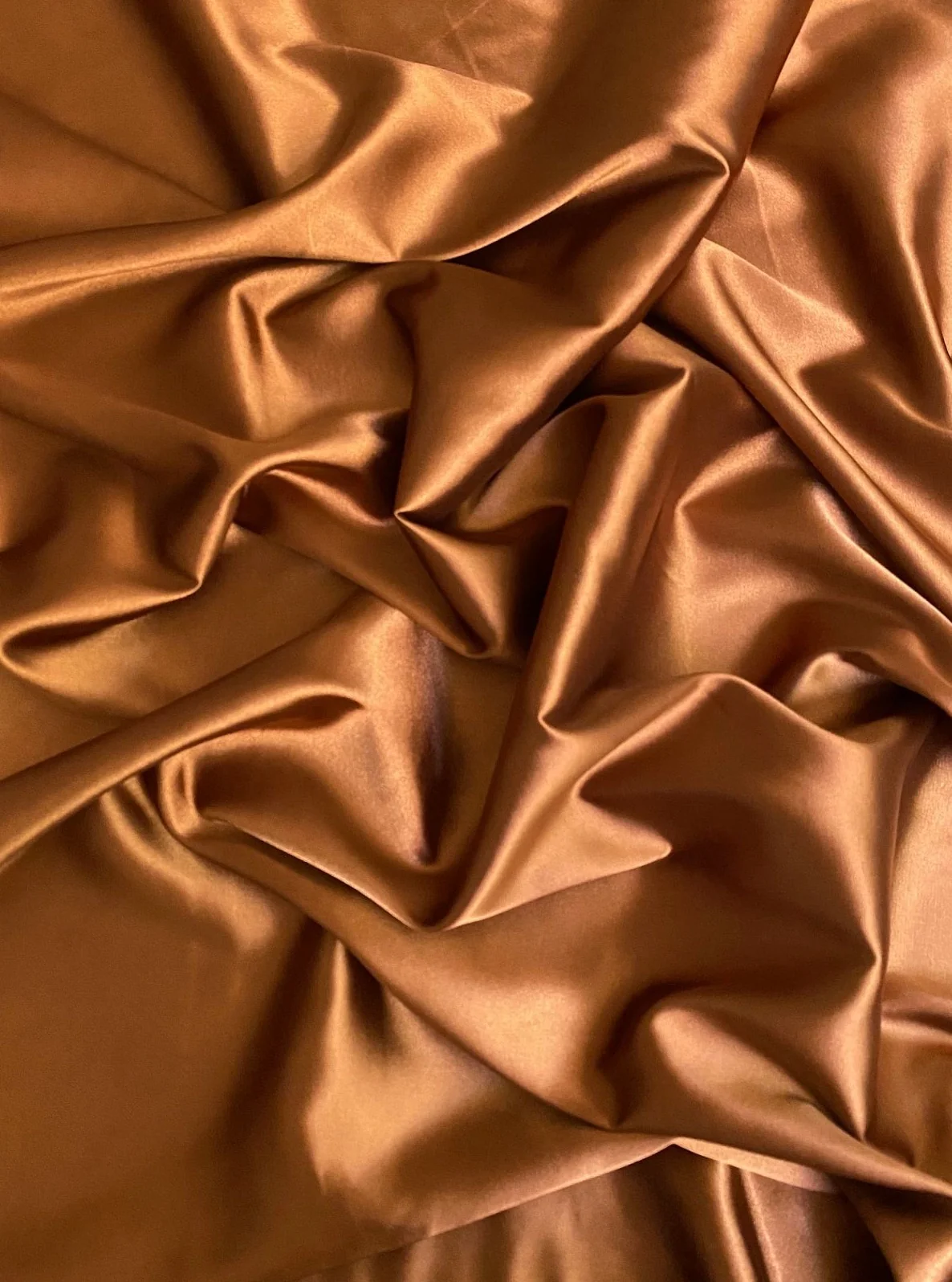 Rust Silky Stretch Satin - Image 5