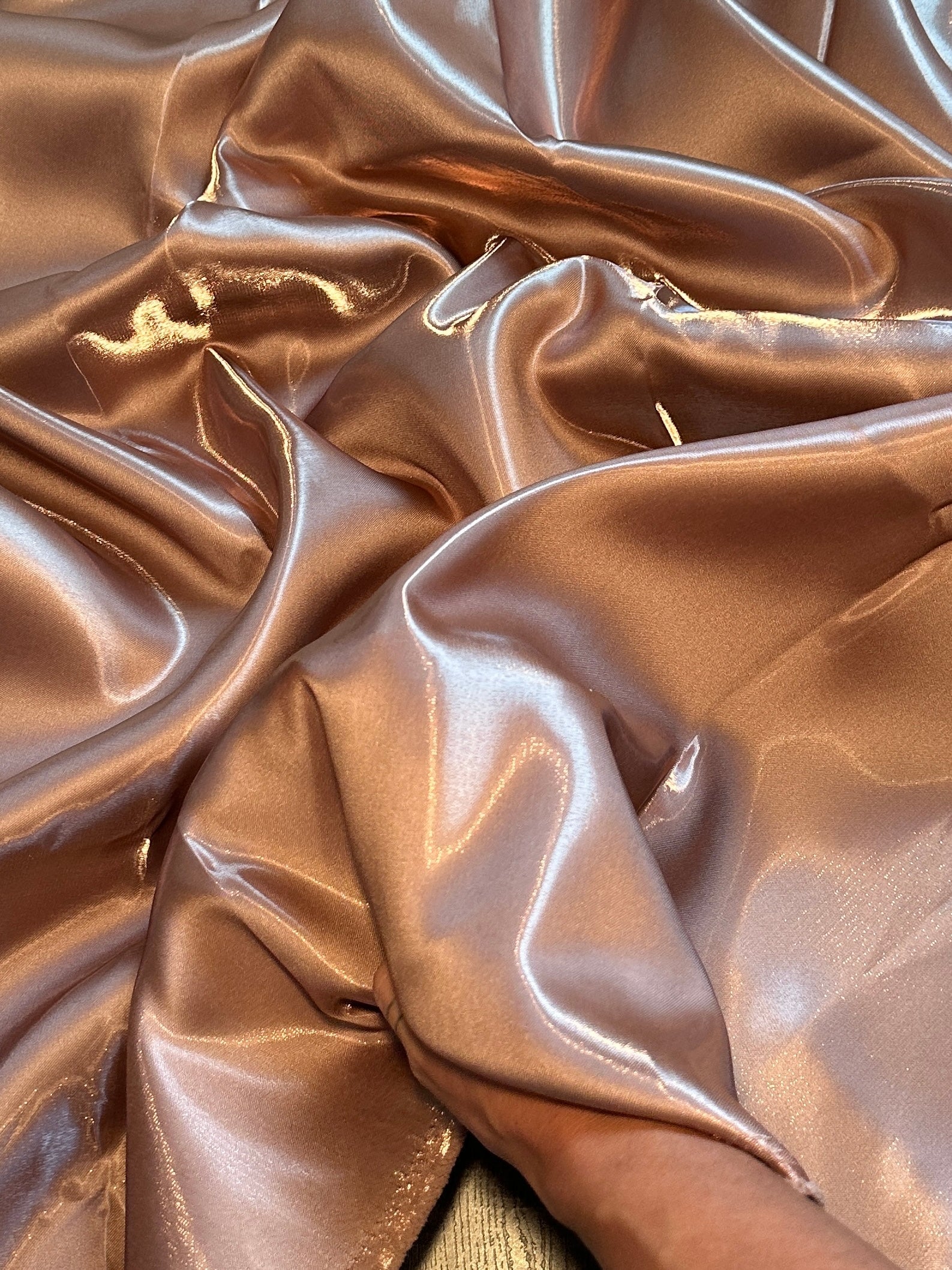 Rusty Rose Liquid Bridal Satin - Image 7