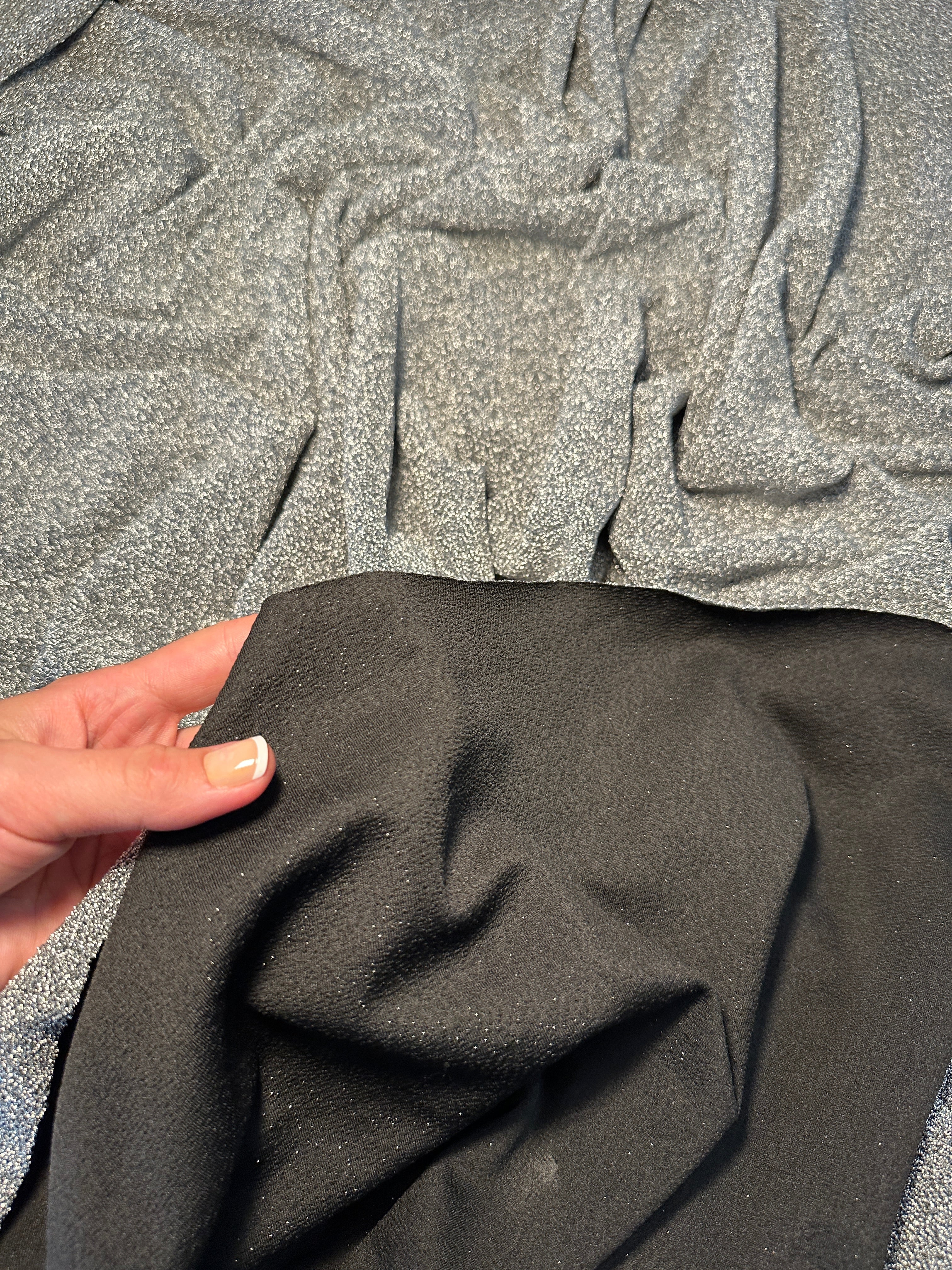 Silver Glitter Lurex Jersey - Image 4
