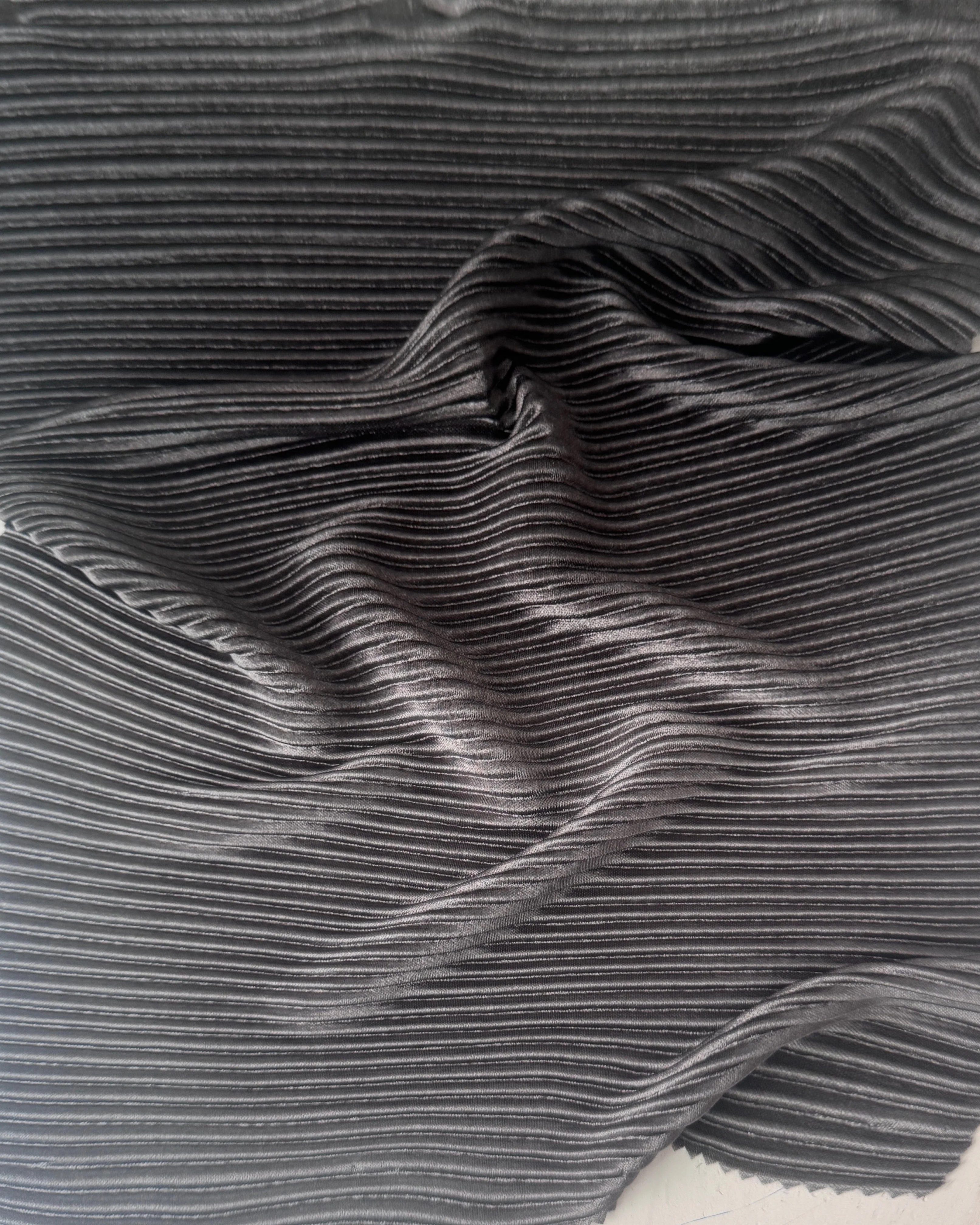Silver Ombre Pleated Knit