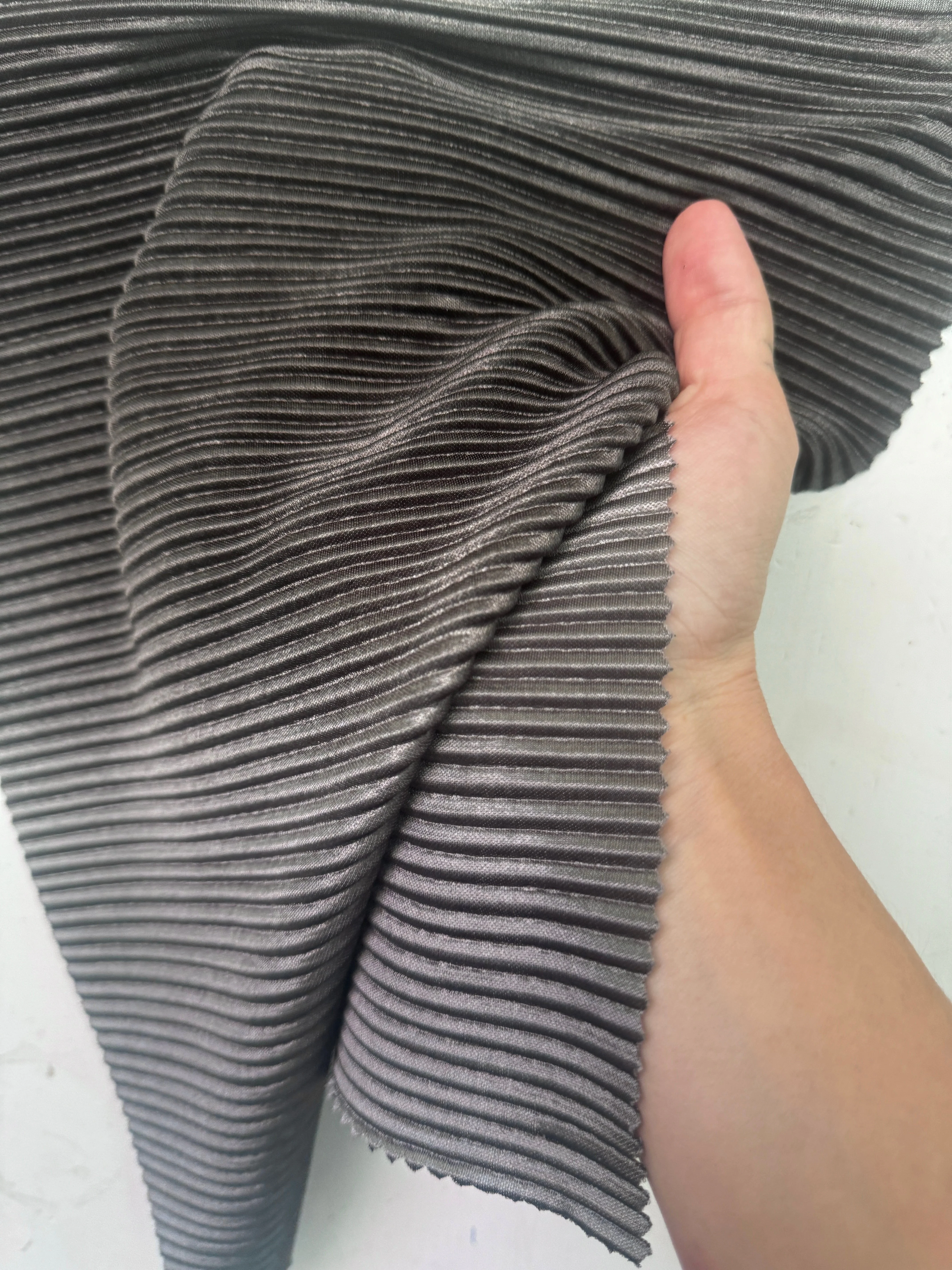 Silver Ombre Pleated Knit - Image 5