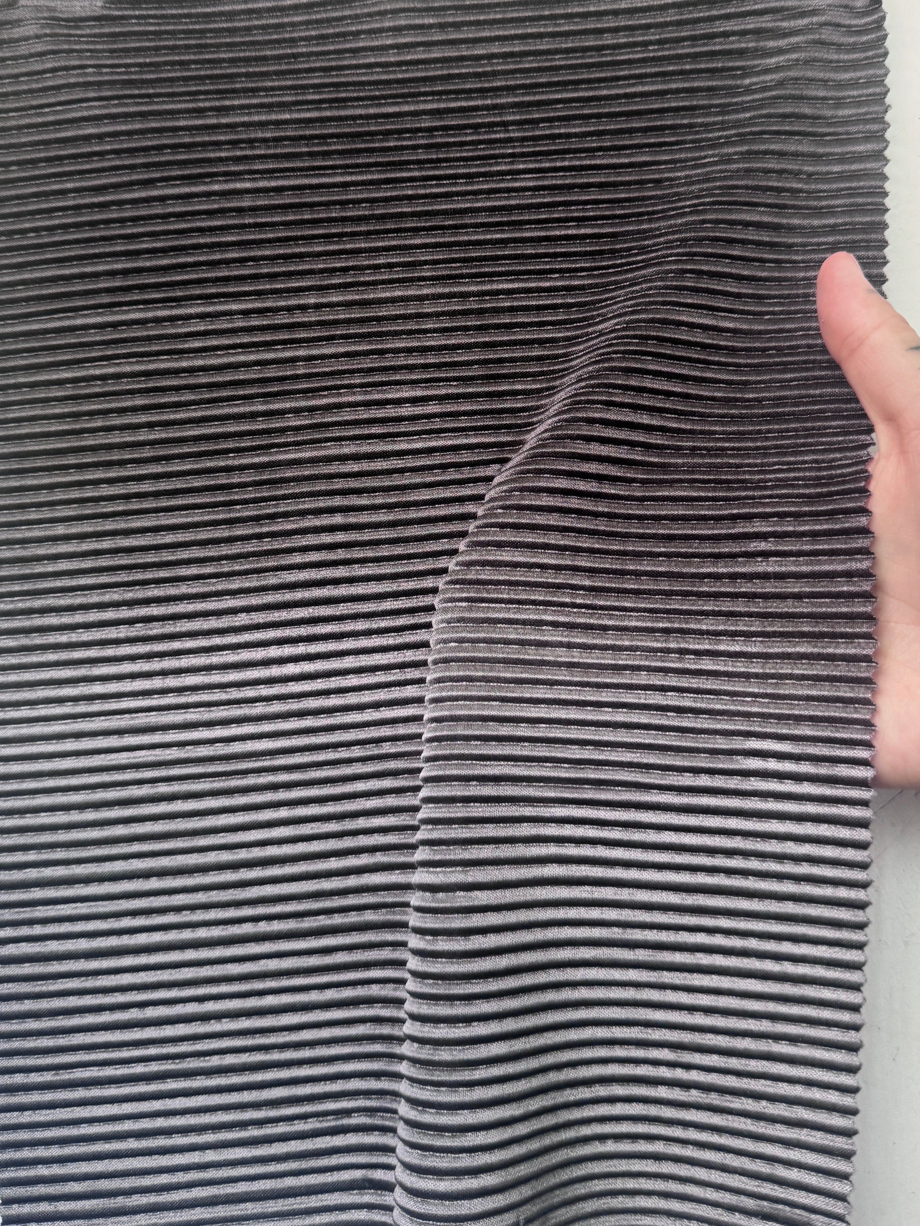 Silver Ombre Pleated Knit - Image 6