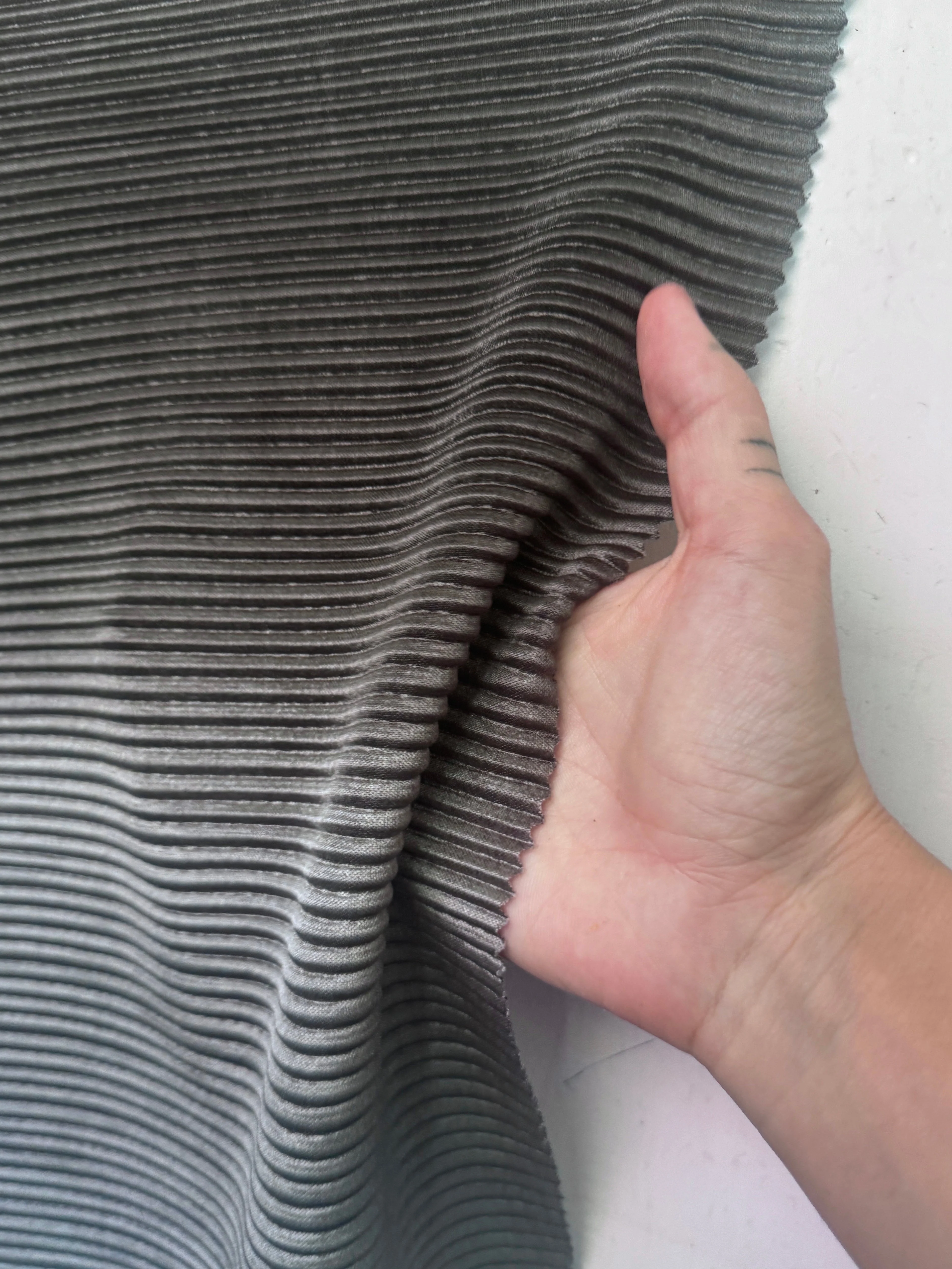 Silver Ombre Pleated Knit - Image 9