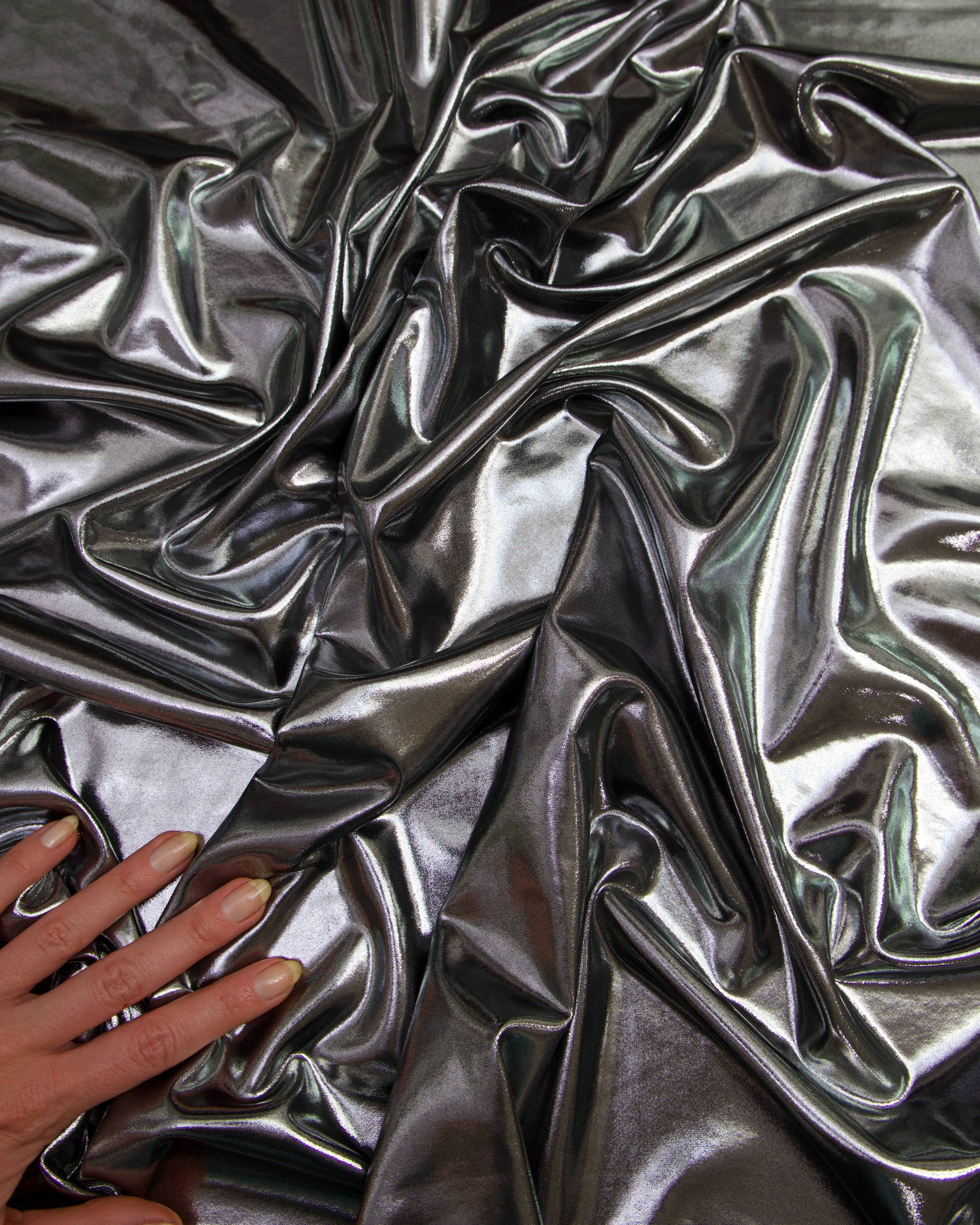 Silver Performance Foiled Spandex - Image 11