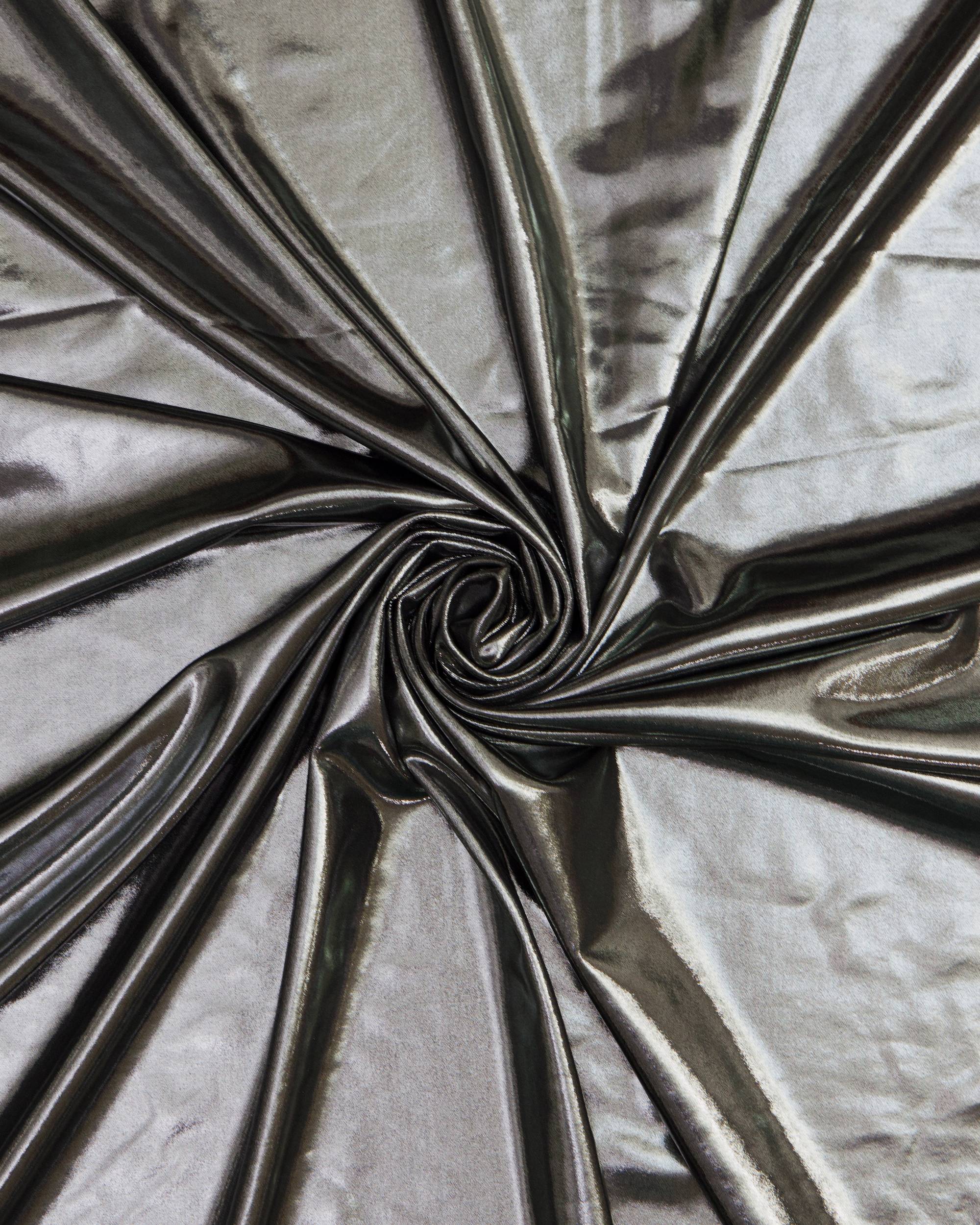 Silver Performance Foiled Spandex - Image 2