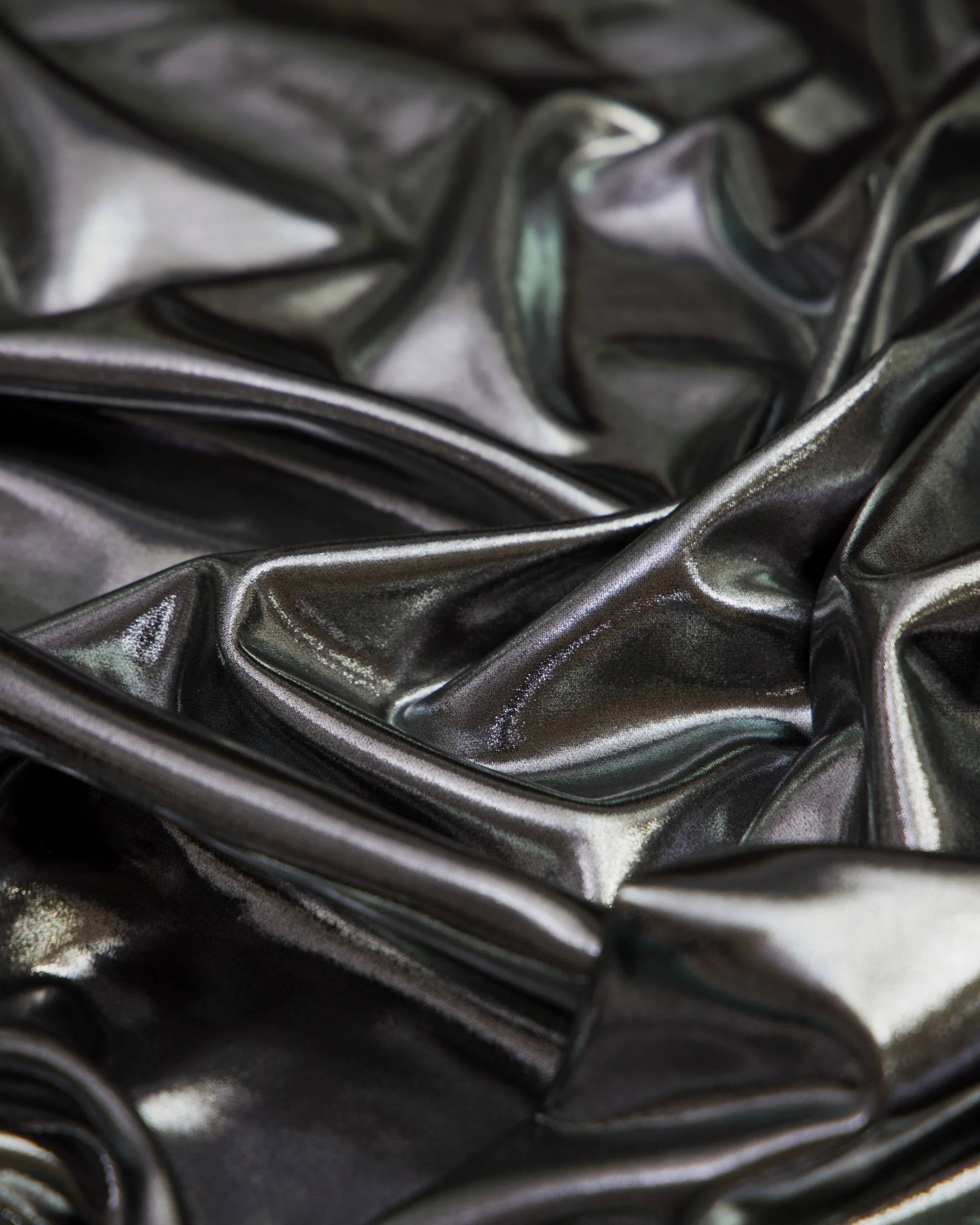 Silver Performance Foiled Spandex - Image 9