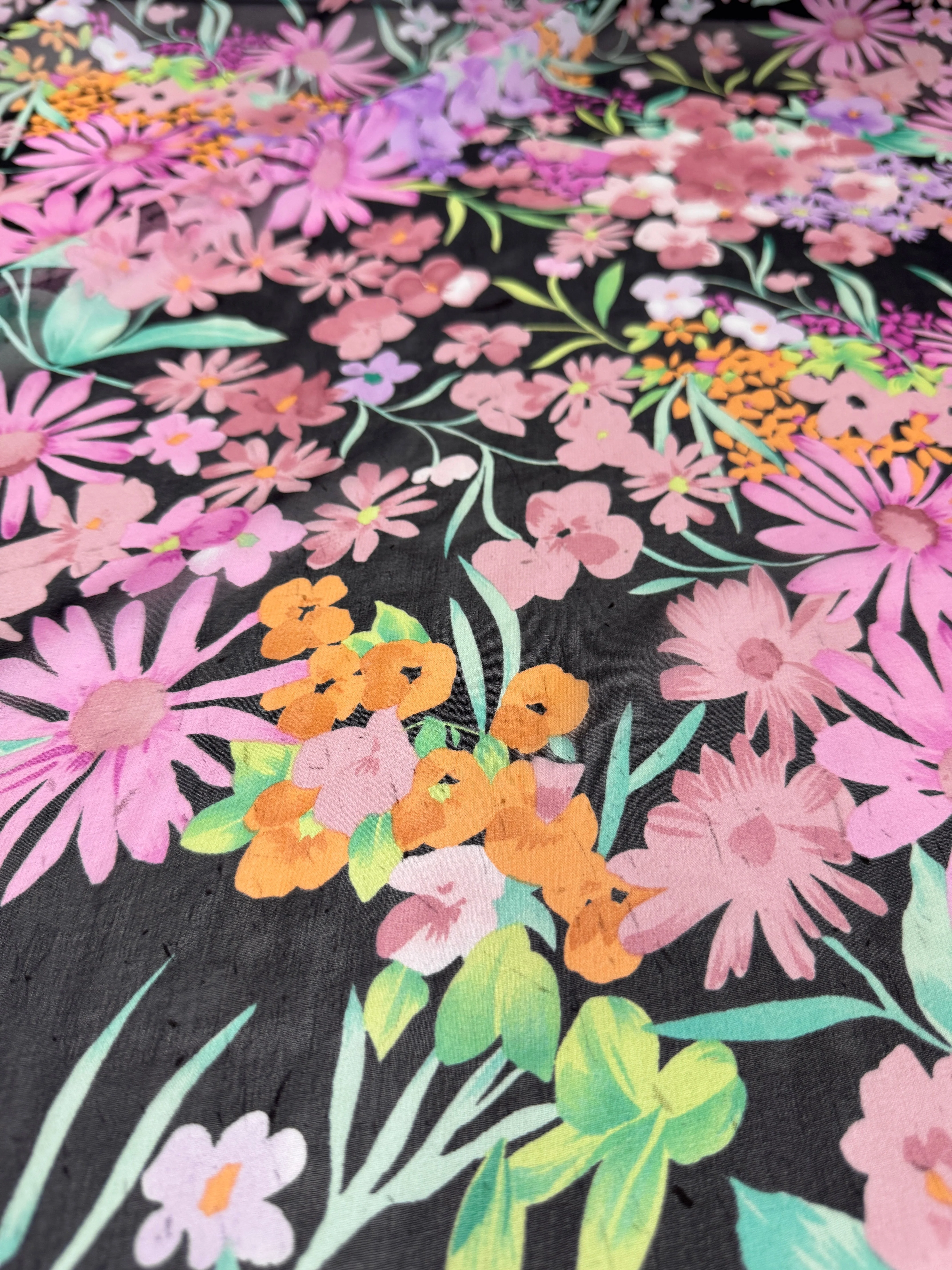 Spring Floral Silk Chiffon - Image 4