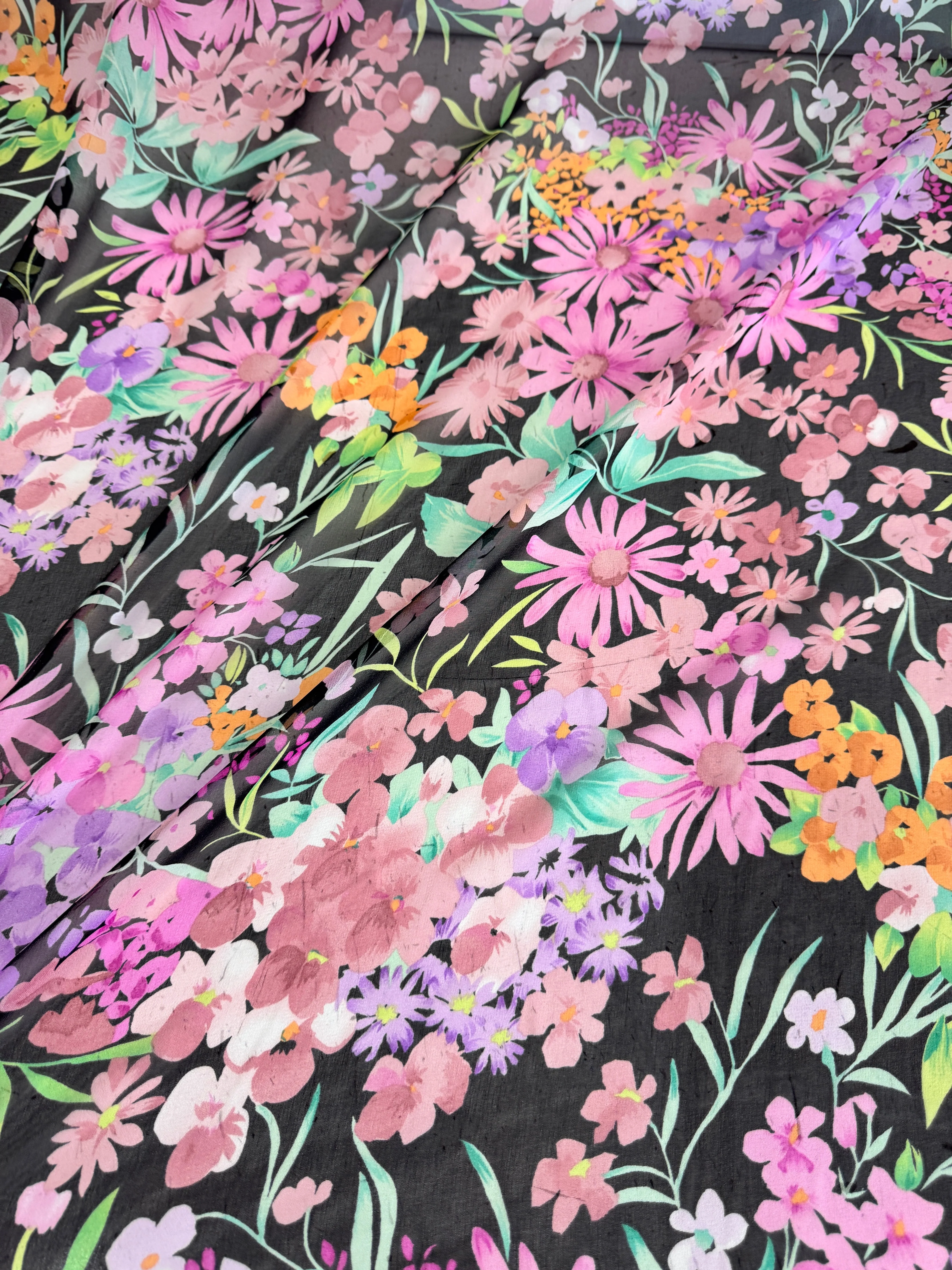 Spring Floral Silk Chiffon - Image 6