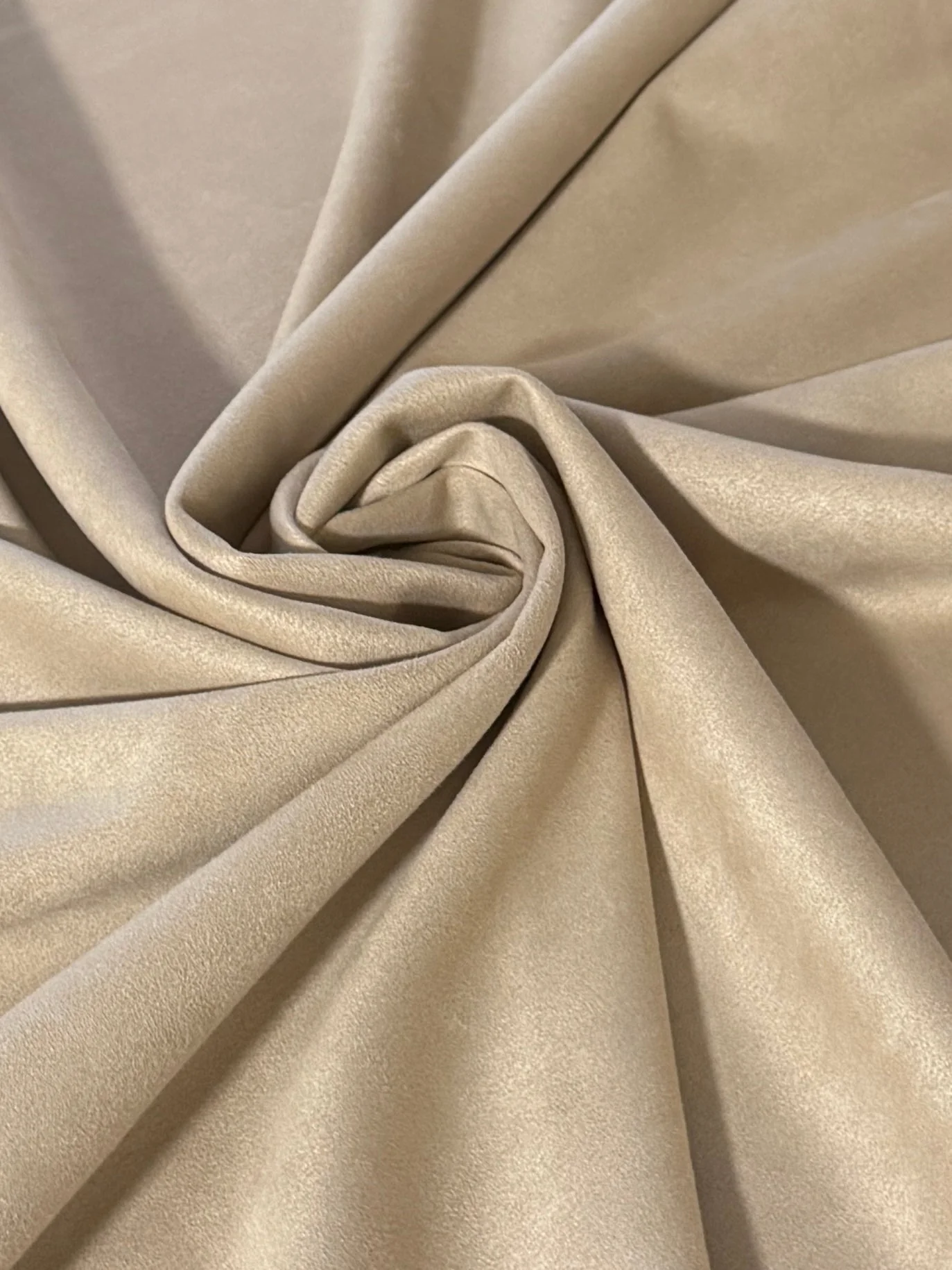 Tan Beige Stretch Apparel Techno Suede
