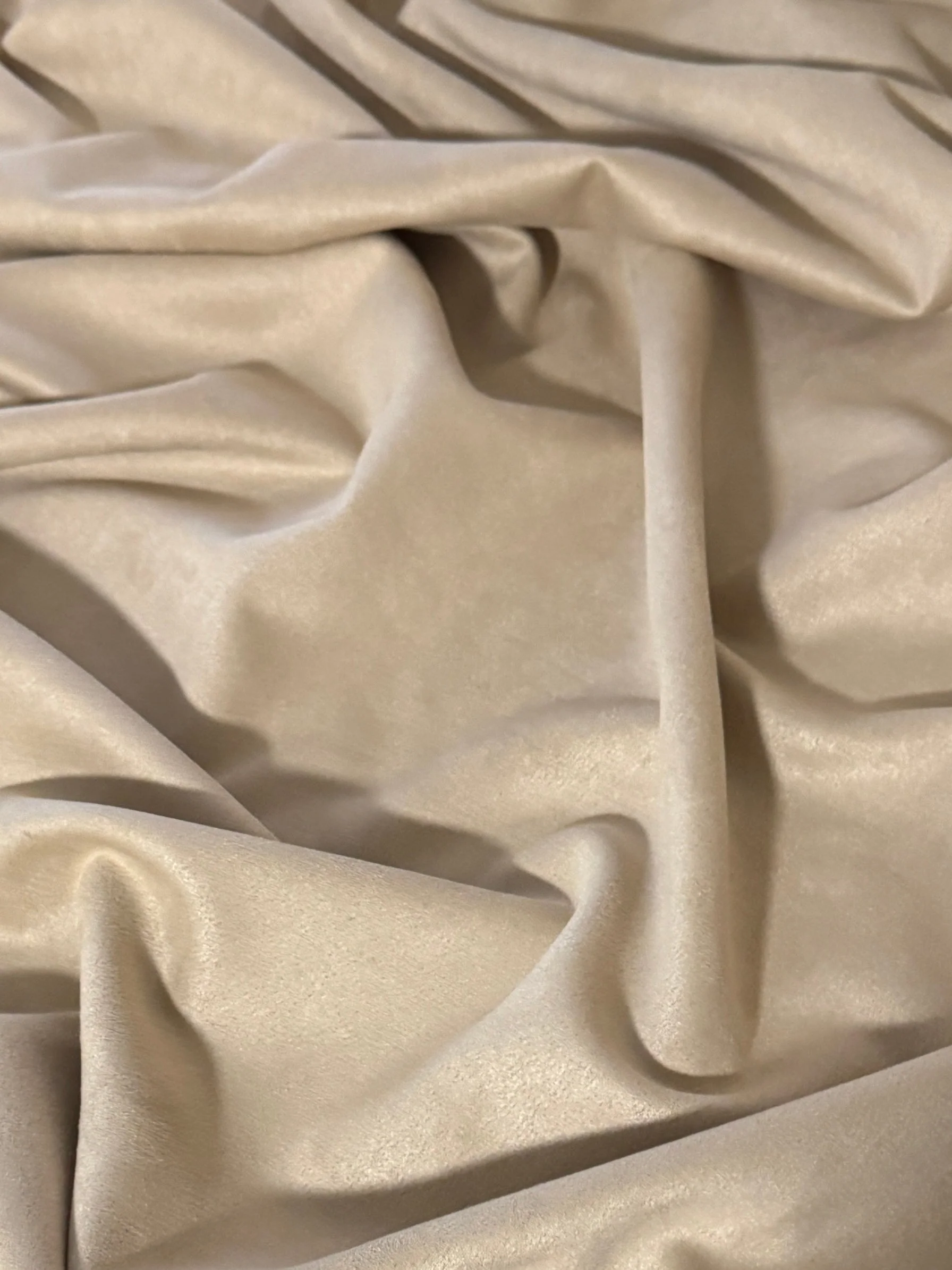 Tan Beige Stretch Apparel Techno Suede - Image 2