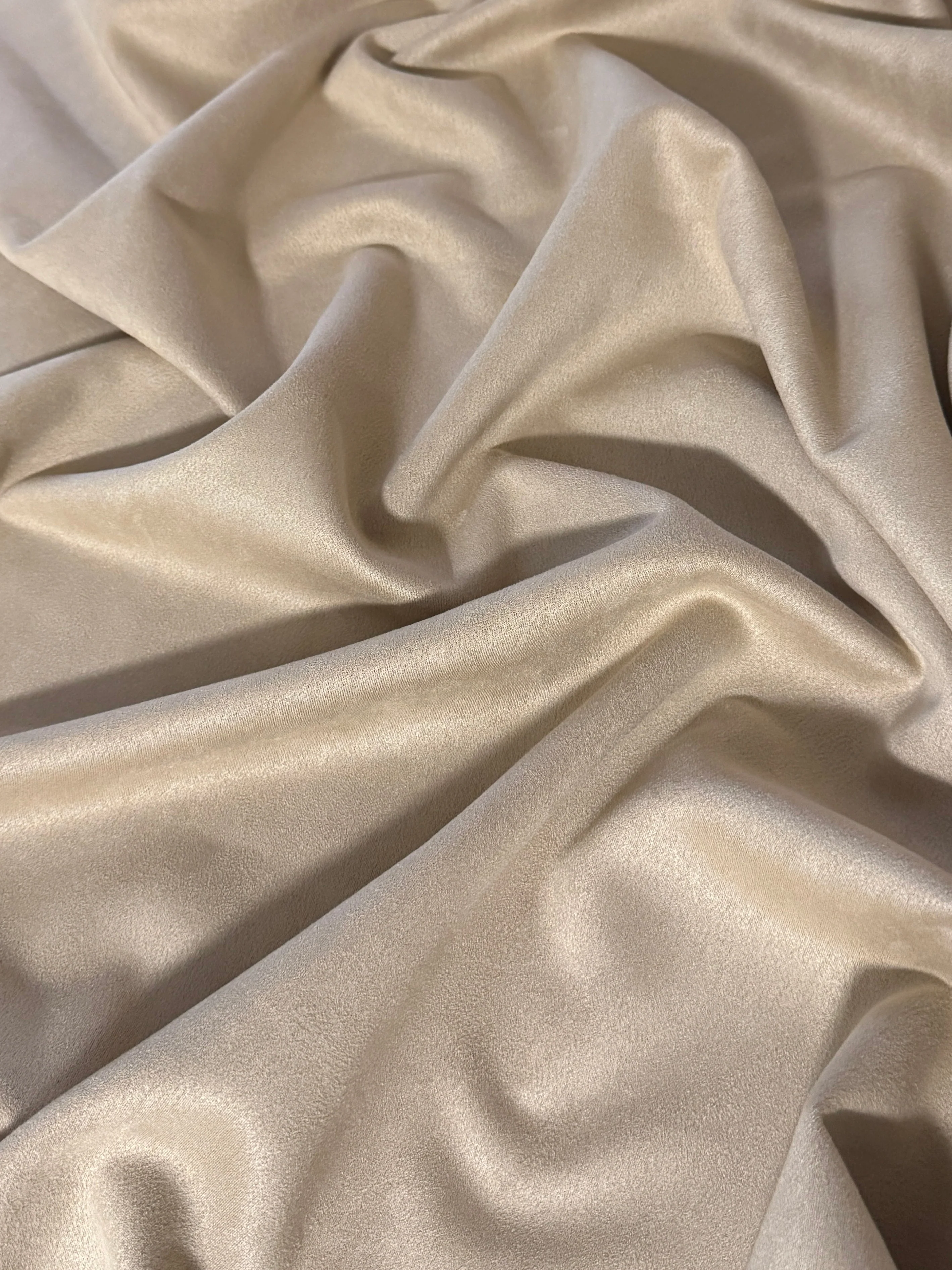 Tan Beige Stretch Apparel Techno Suede - Image 4