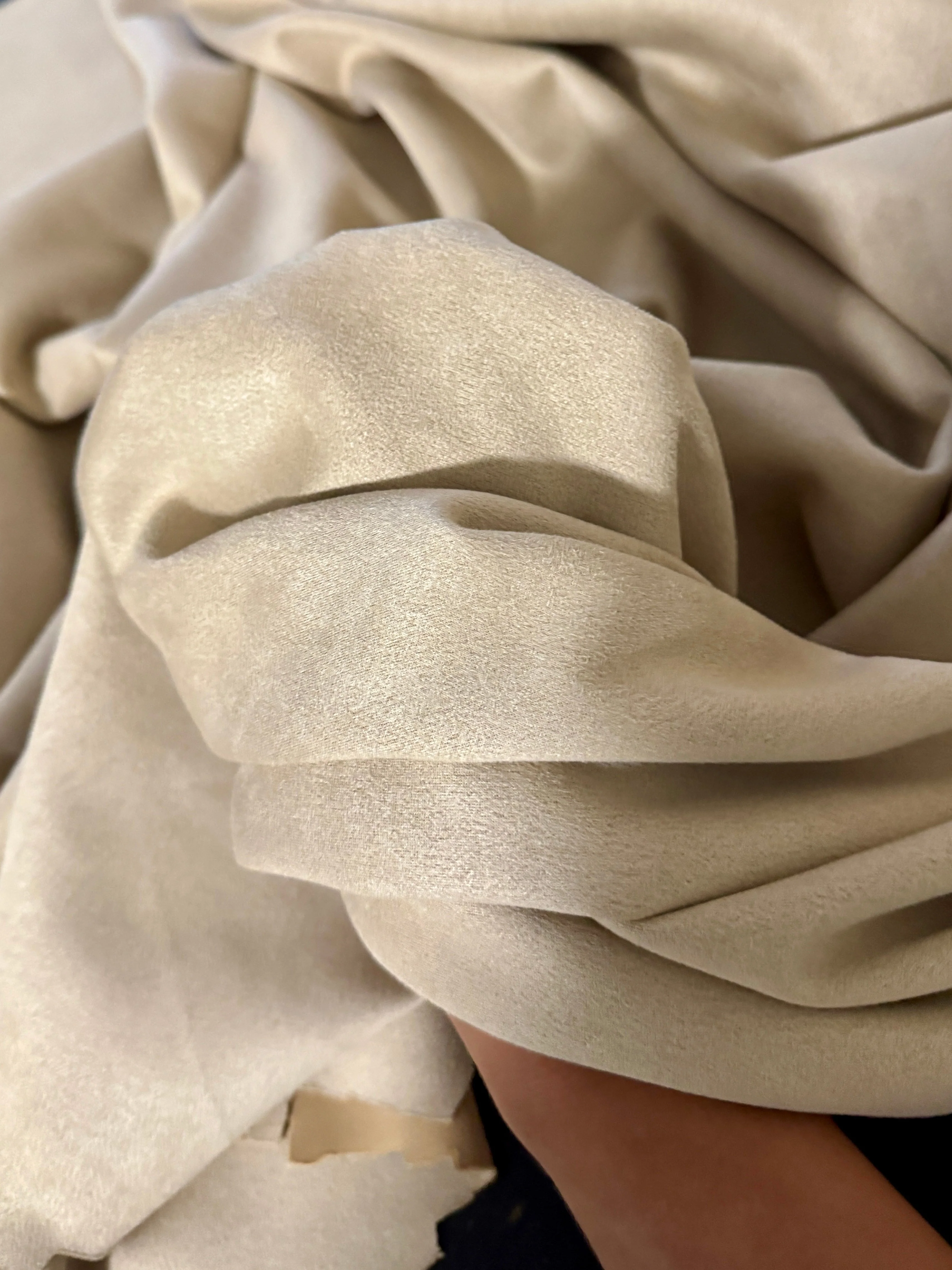 Tan Beige Stretch Apparel Techno Suede - Image 8