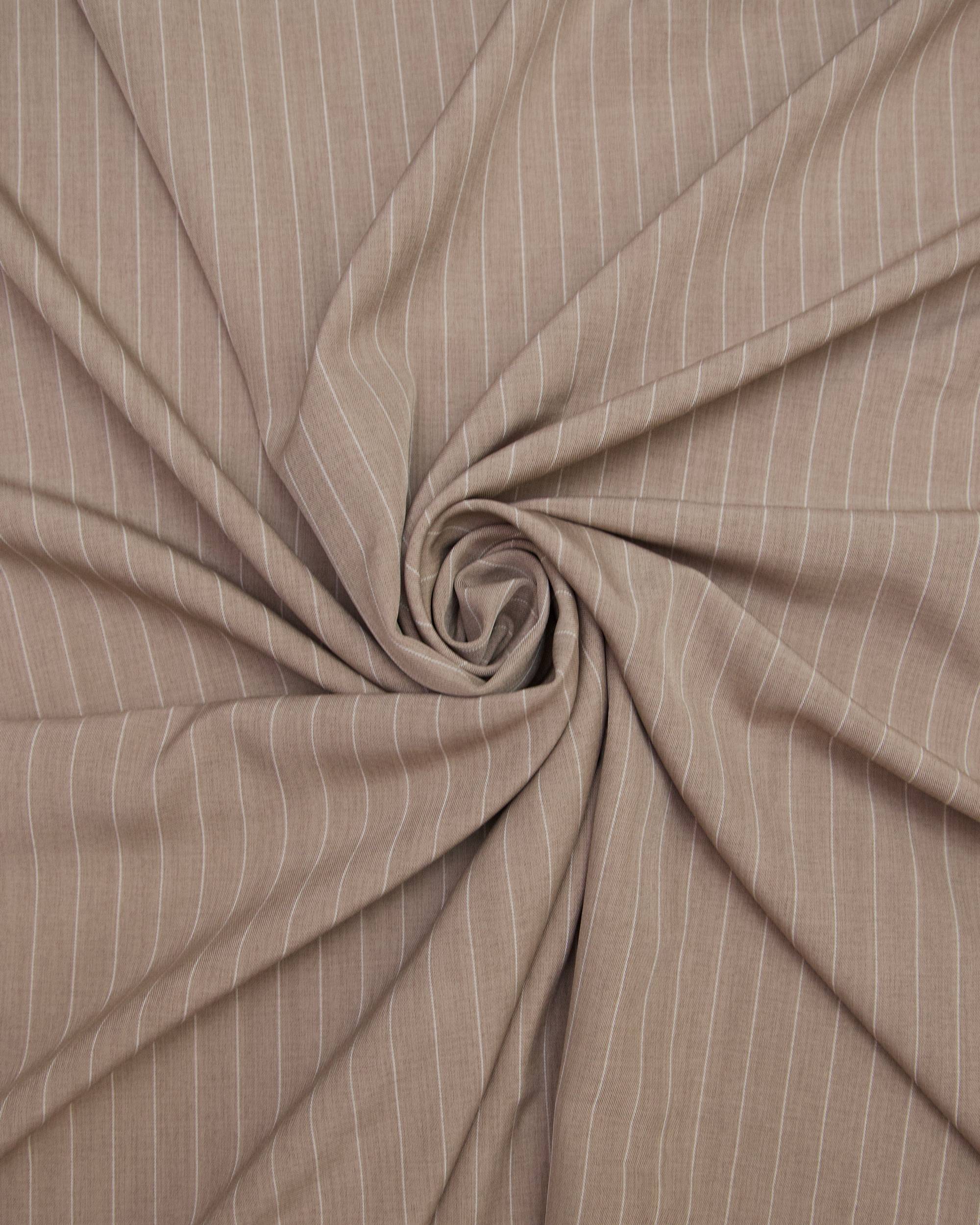 Tan Tailored Pin Stripe Suiting - Image 5