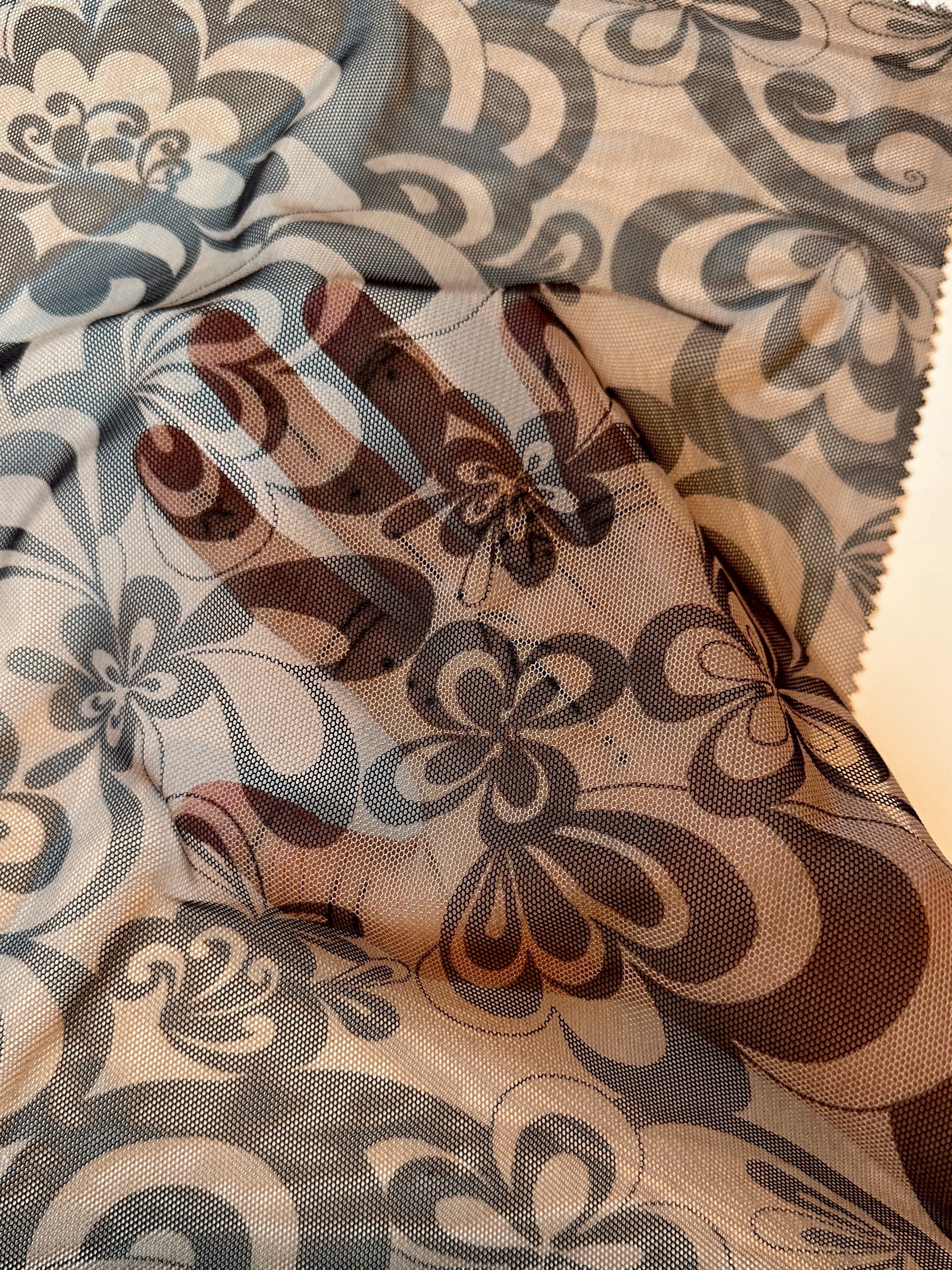 Tattoo Print Power Mesh - Image 5