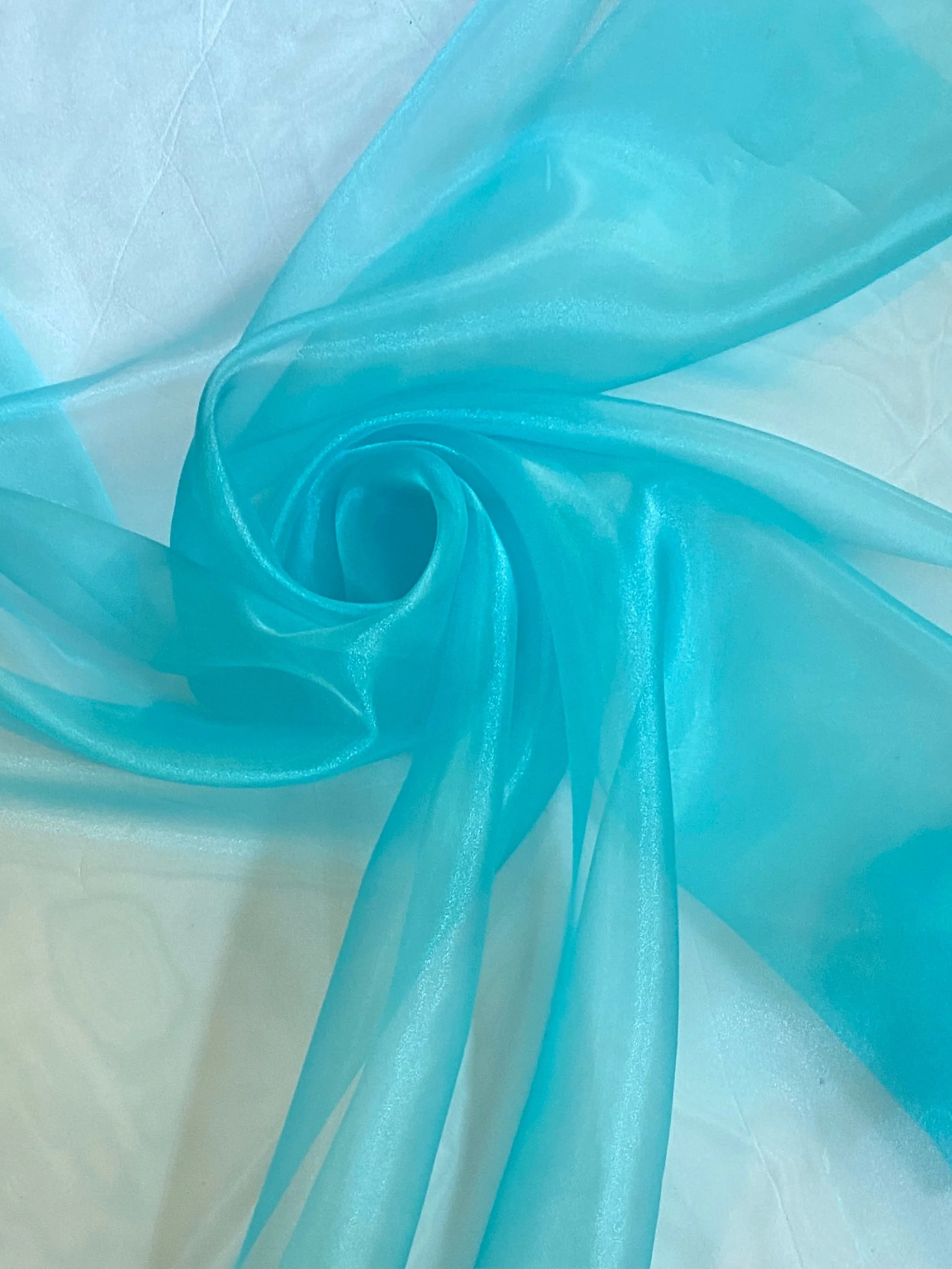 Turquoise Crystal Organza - Image 8