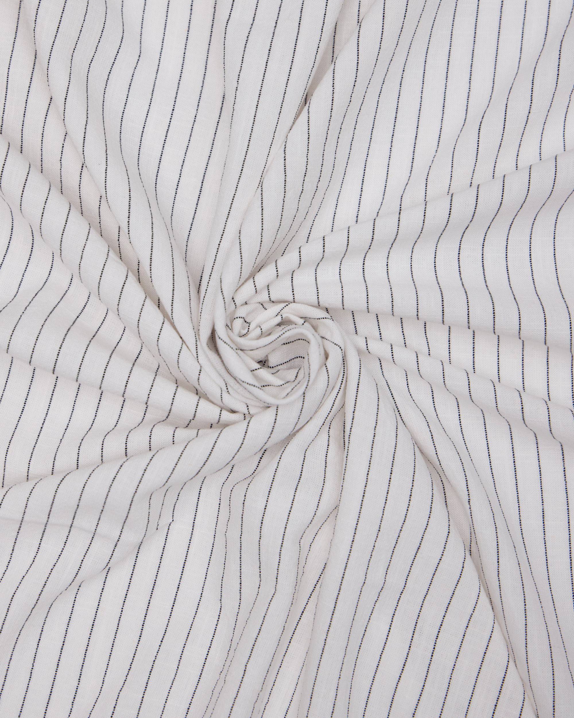 White Resort Pinstripe Linen Blend