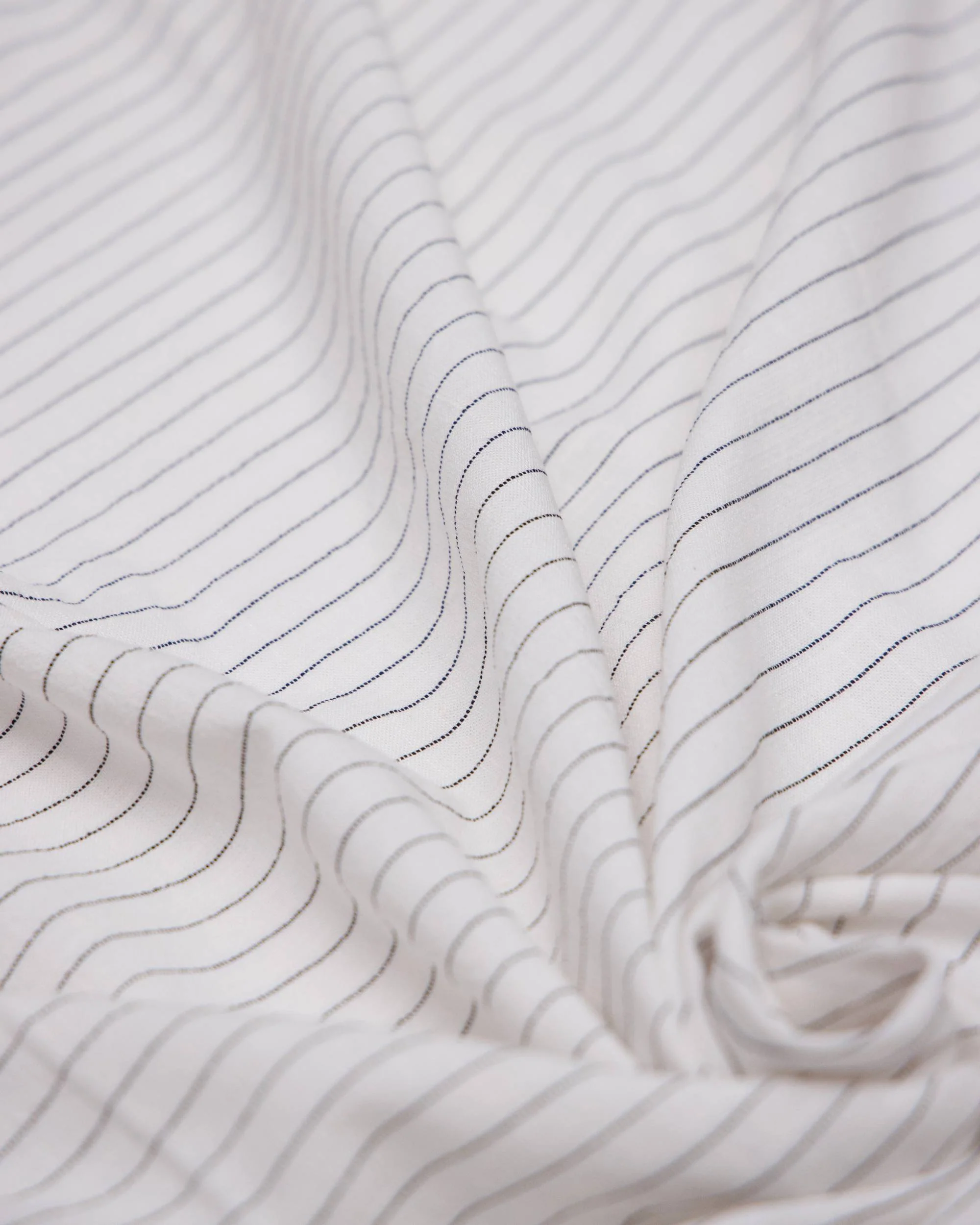 White Resort Pinstripe Linen Blend - Image 3