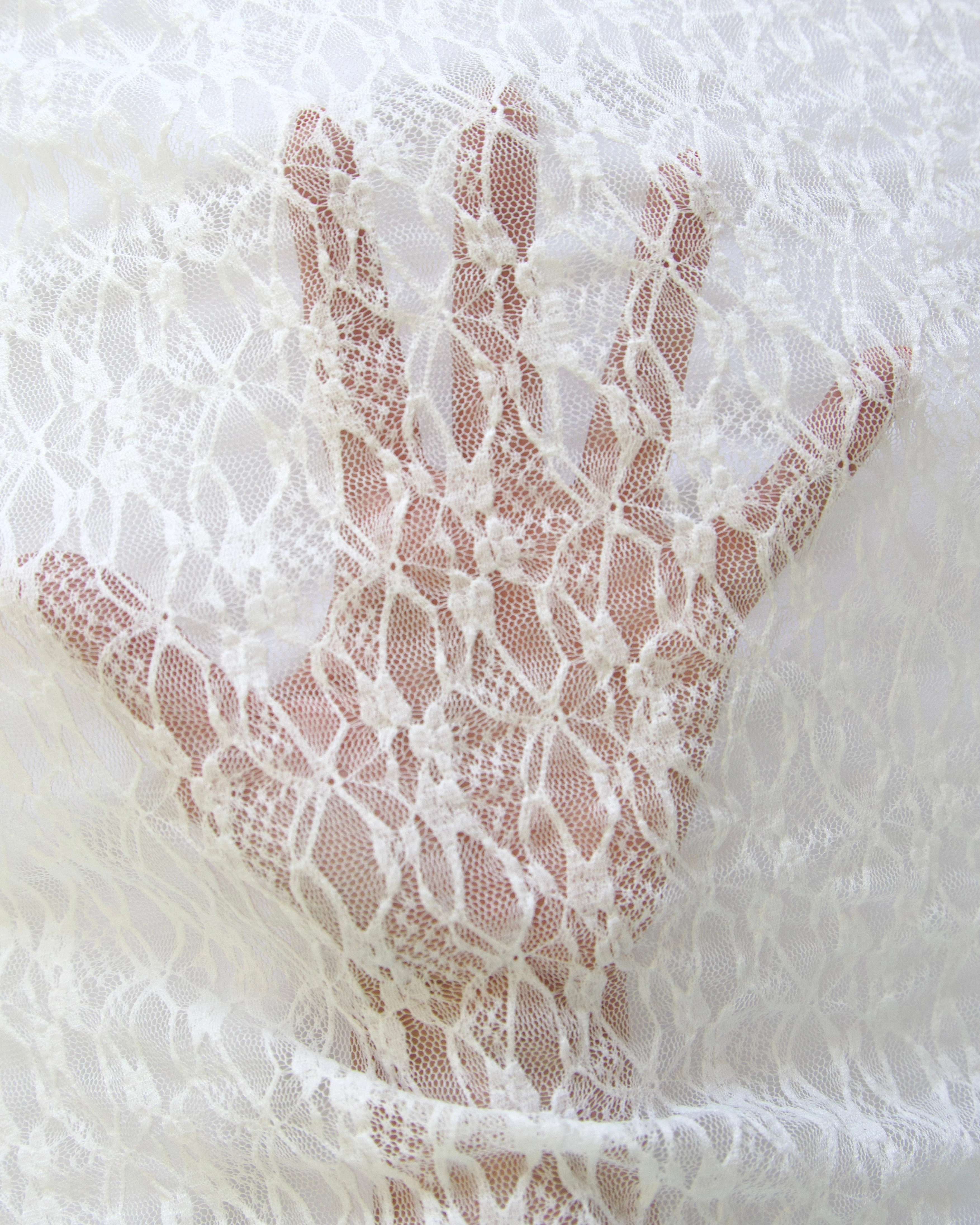 White Whisper Vine Stretch Chantilly Lace - Image 8