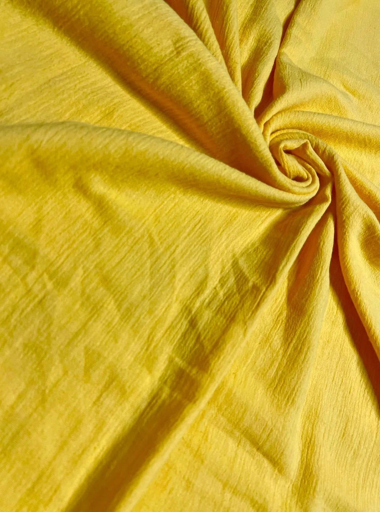 Yellow Crinkle Cotton Gauze