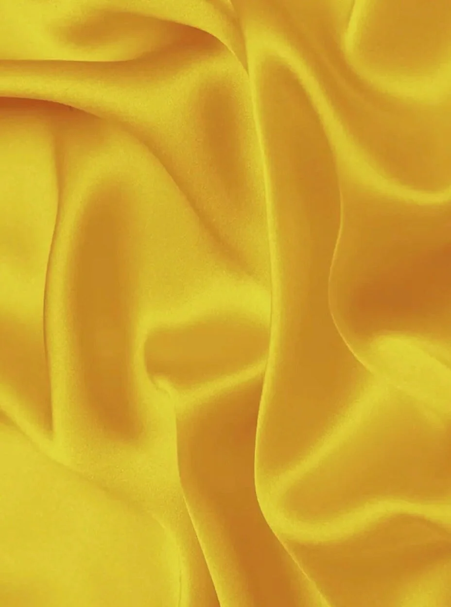 Yellow Silky Stretch Satin - Image 2