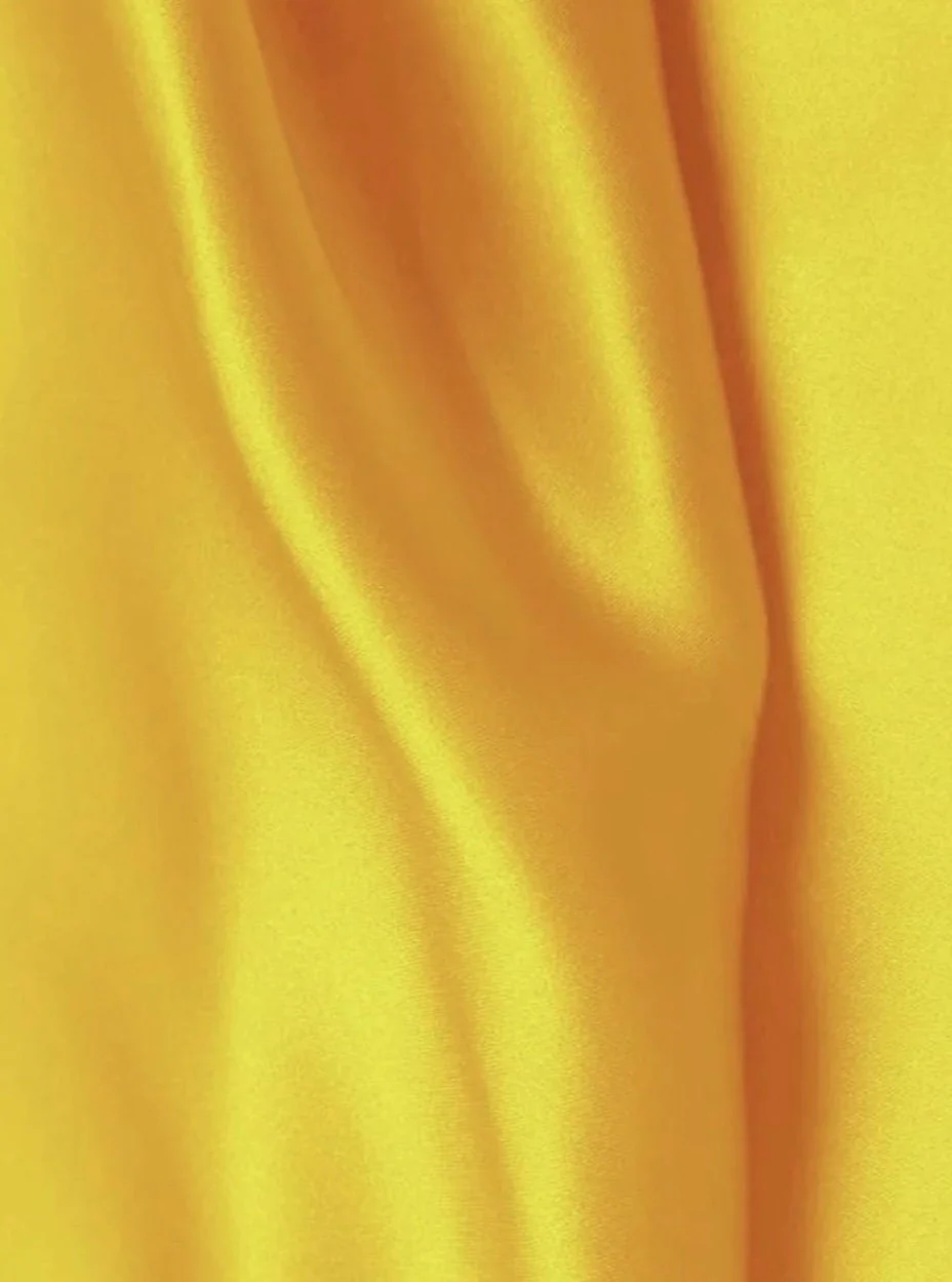 Yellow Silky Stretch Satin - Image 3